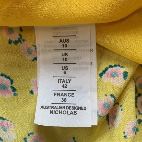 NWT NICHOLAS | Danni Hastings Floral Tie Mini Dress 6 - Picture 8 of 11